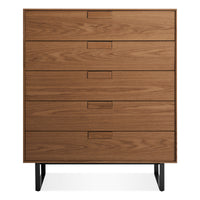 Series 11 5 Drawer Dresser in Walnut - Angle 1