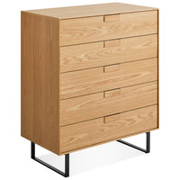 Series 11 5 Drawer Dresser in White Oak - Angle 3