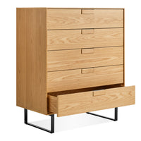 Series 11 5 Drawer Dresser in White Oak - Angle 4