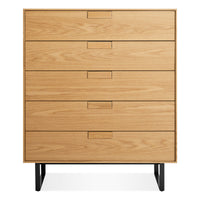 Series 11 5 Drawer Dresser in White Oak - Angle 1