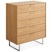 Series 11 5 Drawer Dresser in White Oak - Angle 4