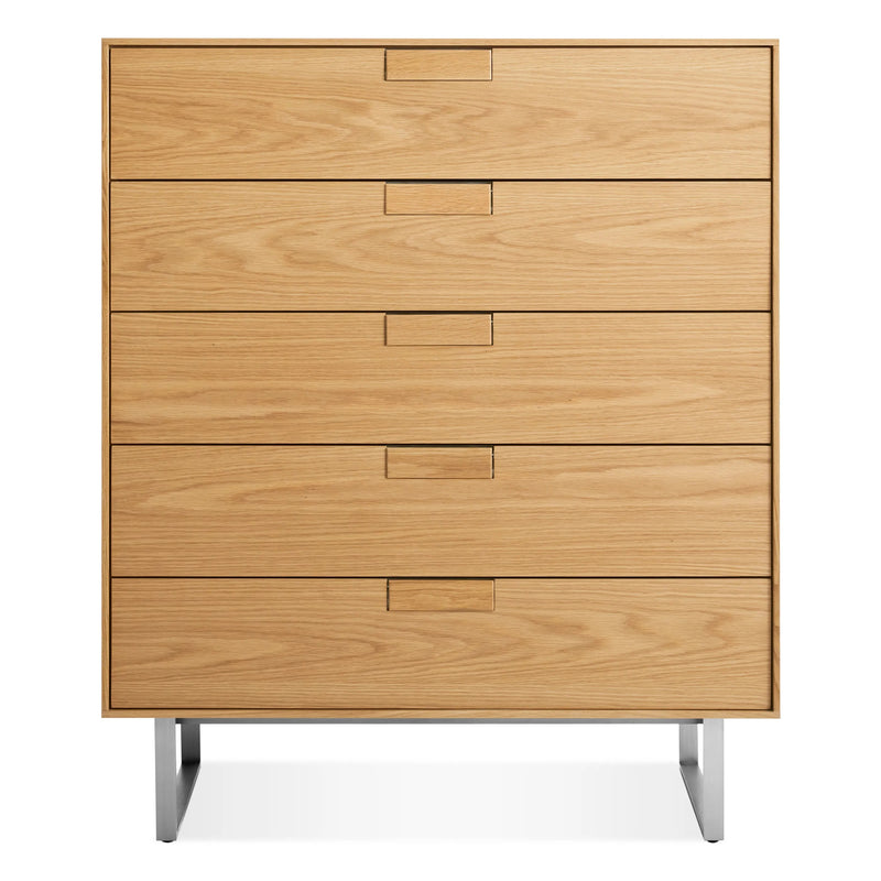 Series 11 5 Drawer Dresser in White Oak - Angle 1