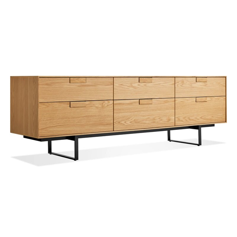 Series 11 6 Drawer Console in White Oak