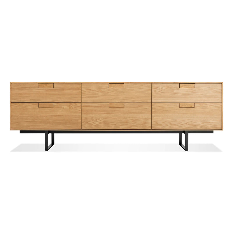 Series 11 6 Drawer Console in White Oak