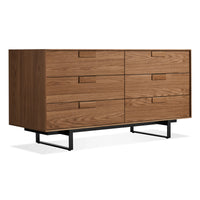 Series 11 6 Drawer Dresser in Walnut - Angle 2
