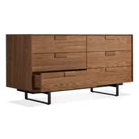 Series 11 6 Drawer Dresser in Walnut - Angle 3