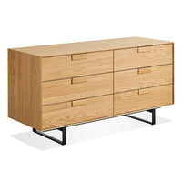 Series 11 6 Drawer Dresser en White Oak - ángulo 4