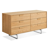 Series 11 6 Drawer Dresser in White Oak - Angle 3