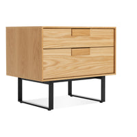 Series 11 Nightstand in White Oak - Angle 4