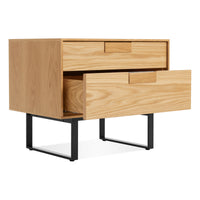 Series 11 Nightstand in White Oak - Angle 6
