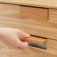 Series 11 Nightstand in White Oak - Angle 12