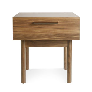 Shale Nightstand in Walnut - Angle 1