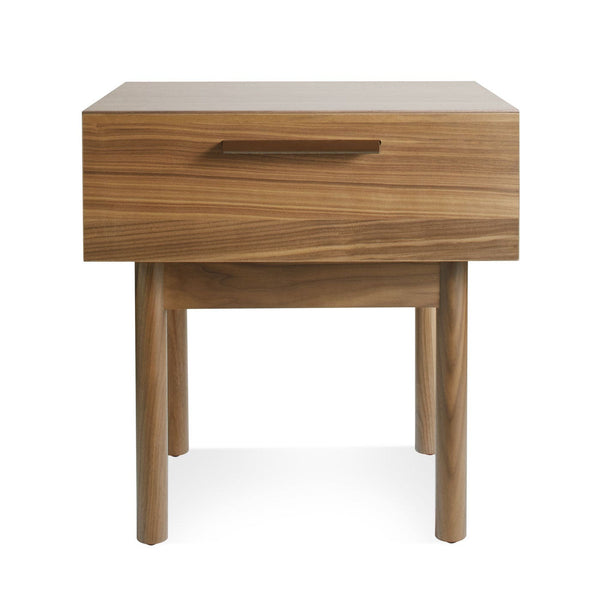 Shale Nightstand in Walnut - Angle 1