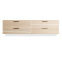 Shale 4 Drawer Wall-Mounted Cabinet in Hickory - Angle 1