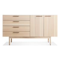 Shale 4 Drawer / 2 Door Credenza in Hickory - Angle 1
