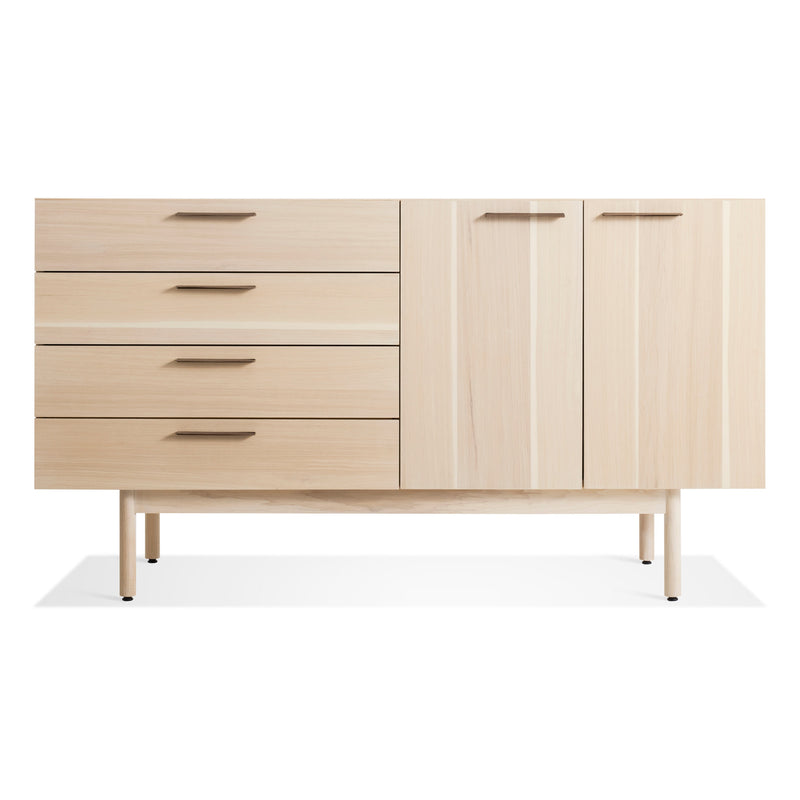 Shale 4 Drawer / 2 Door Credenza in Hickory - Angle 1