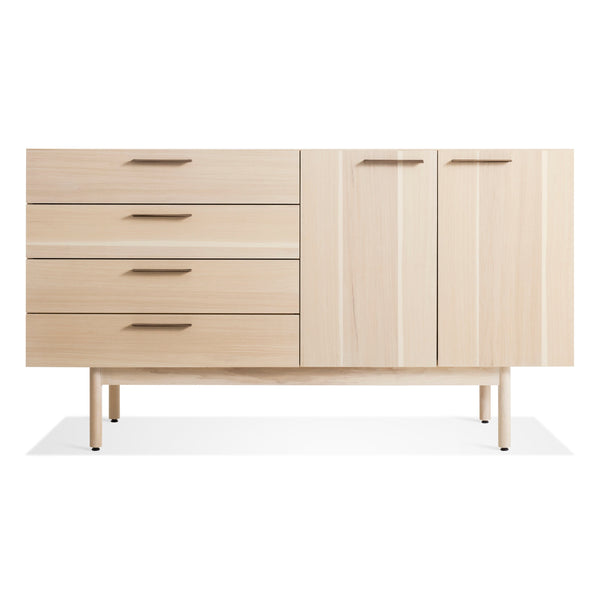 Shale 4 Drawer / 2 Door Credenza in Hickory - Angle 1