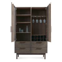 Shale Bar Cabinet in Smoke - Angle 3