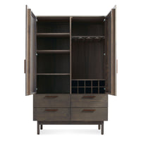 Shale Bar Cabinet in Smoke - Angle 2