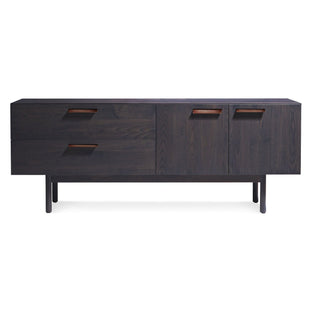 Shale 2 Drawer / 2 Door Console in Smoke - Angle 1