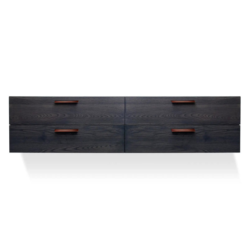 Shale 4 Drawer Wall-Mounted Cabinet in Smoke