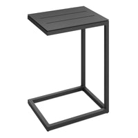 Skiff Outdoor Side Table in Carbon - Angle 2