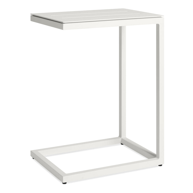 Skiff Outdoor Side Table in White
