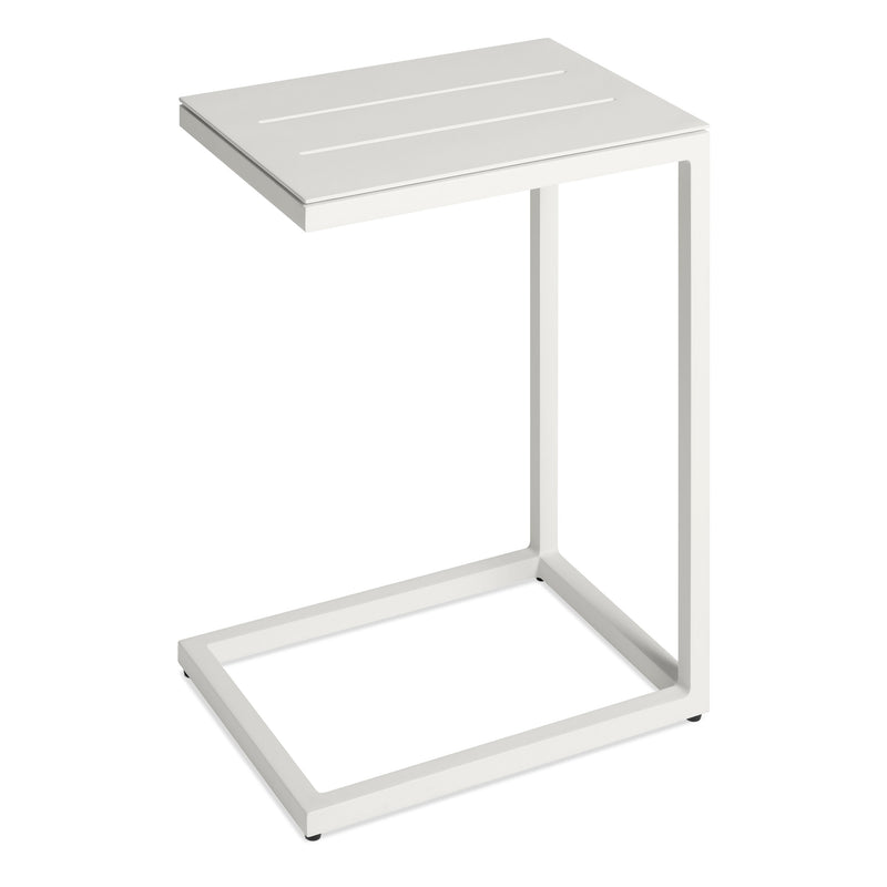 Skiff Outdoor Side Table in White