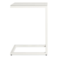Skiff Outdoor Side Table in White - Angle 3