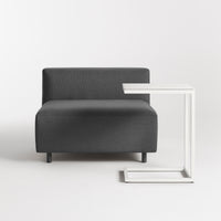 Skiff Outdoor Side Table in White - Angle 7
