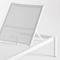Skiff Outdoor Sun Lounger in White - Angle 7