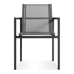 Skiff Outdoor Stacking Chair in Carbon - Angle 1