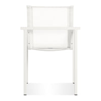 Skiff Outdoor Stacking Chair in White - Angle 6