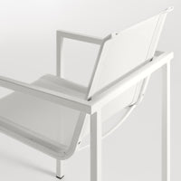 Skiff Outdoor Stacking Chair in White - Angle 8