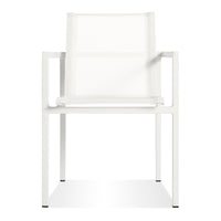 Skiff Outdoor Stacking Chair in White - Angle 3