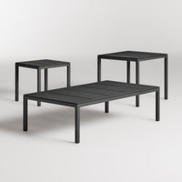 Skiff Outdoor Coffee Table in Carbon - Angle 10