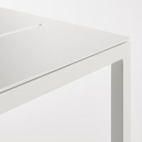 Skiff Outdoor Low Side Table in White - Angle 7