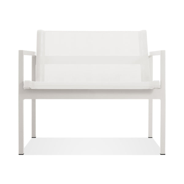 Skiff Outdoor Lounge Chair in White - Angle 1