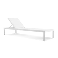 Skiff Outdoor Sun Lounger in White - Angle 1