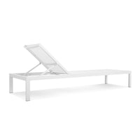 Skiff Outdoor Sun Lounger in White - Angle 5
