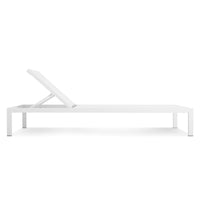 Skiff Outdoor Sun Lounger in White - Angle 4