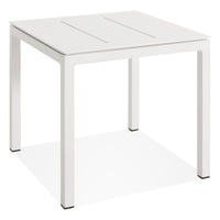 Skiff Outdoor Low Side Table in White - Angle 5