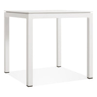 Skiff Outdoor Low Side Table in White - Angle 4