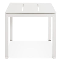 Skiff Outdoor Low Side Table in White - Angle 2