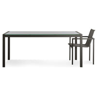 Skiff Rectangle Outdoor Table in Carbon - Angle 3