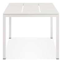 Skiff Outdoor Tall Side Table in White - Angle 2