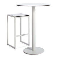 Skiff 30&quot; Outdoor Bar Height Table in White - Angle 2