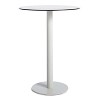 Skiff 30&quot; Outdoor Bar Height Table in White - Angle 1