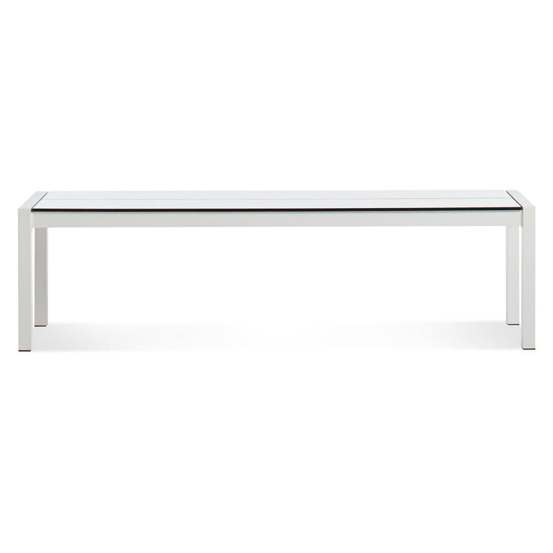 Skiff Outdoor Bench in White