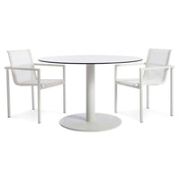 Skiff 47&quot; Large Outdoor Café Table in White - Angle 2